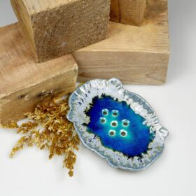 Ceramiczna mydelniczka Morska ręcznie wykonana