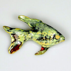 Mała Rybka - broszka ceramiczna