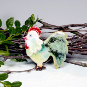 Kogucik ceramiczny Szykowny zawieszka na ścianę z gliny