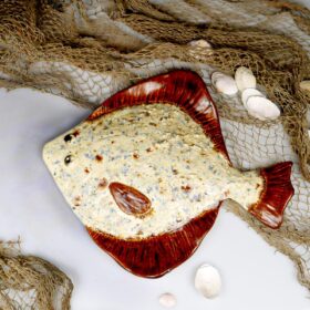Flądra ceramiczna Beżowa duża