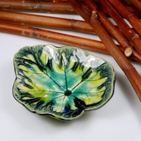 Mydelniczka ceramiczna Liść Malwy dekoracja łazienki