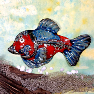 Ryba ceramiczna Osobliwa, dekoracja na ścianę