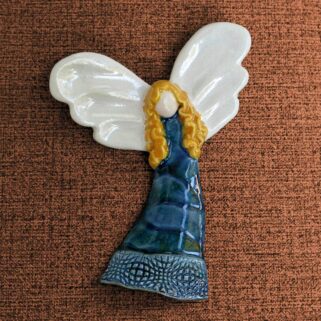 Anioł ceramiczny Nadmorski, Dekoracja na ścianę, rękodzieło artystyczne