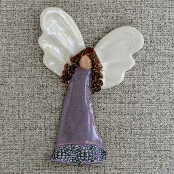 Aniołek Ceramiczny z Wrzosowiska, dekoracja na ścianę