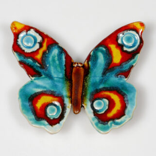 Kolorowy motyl ceramiczny na ścianę