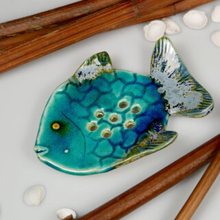 Podstawka pod mydło rybka ceramiczna ręcznie wykonana