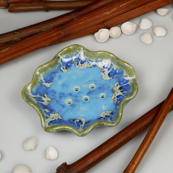 Ceramiczna mydelniczka w kształcie chmurki