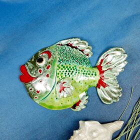 Rybka ceramiczna Zalotna kolorowa dekoracja na ścianę