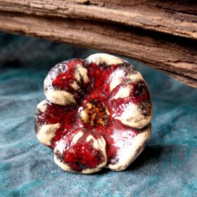 Pierścionek ceramiczny Pełnia Lata rękodzieło artystyczne