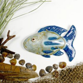 Rybka ceramiczna Łagodna ozdoba ściany rękodzieło artystyczne