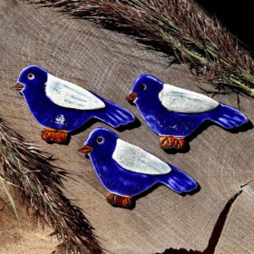 Chabrowy ptaszek ceramiczny na magnes