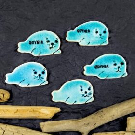 Ceramiczna foczka gdyńska na lodówkę